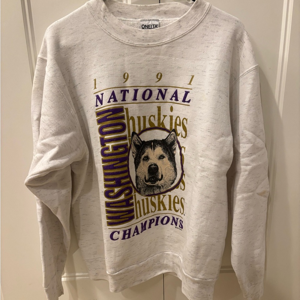 1991 National Champions Washington Huskies Crewneck